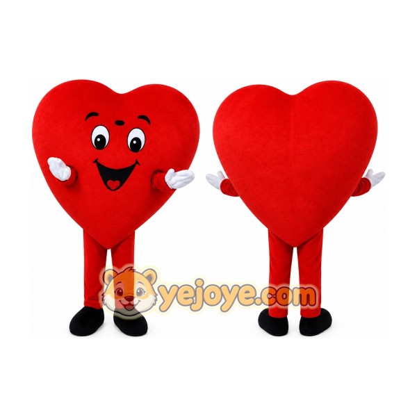 Giant Red Heart Mascot Costume