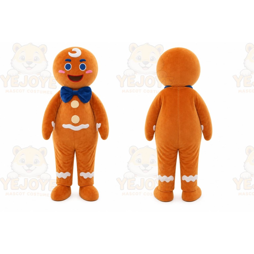 Gingerbread Man Adult Cartoon Mascot Costume