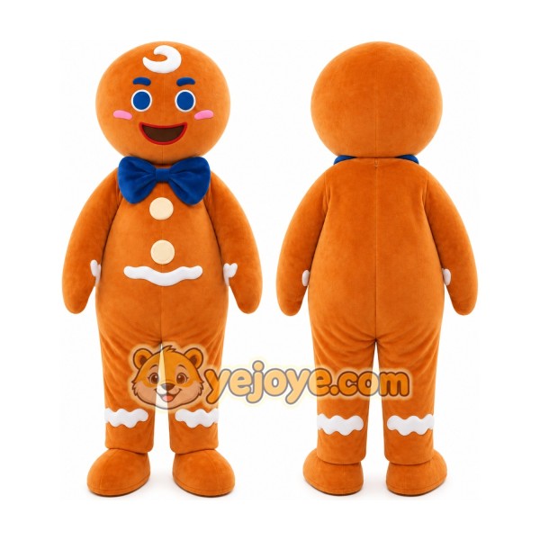 Gingerbread Man Adult Cartoon Mascot Costume