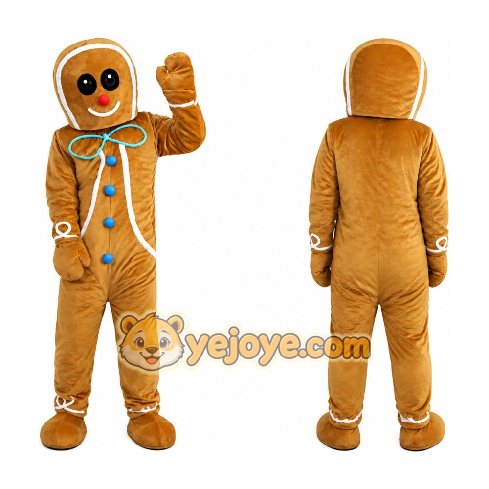 Gingerbread Man Animal Mascot Costume