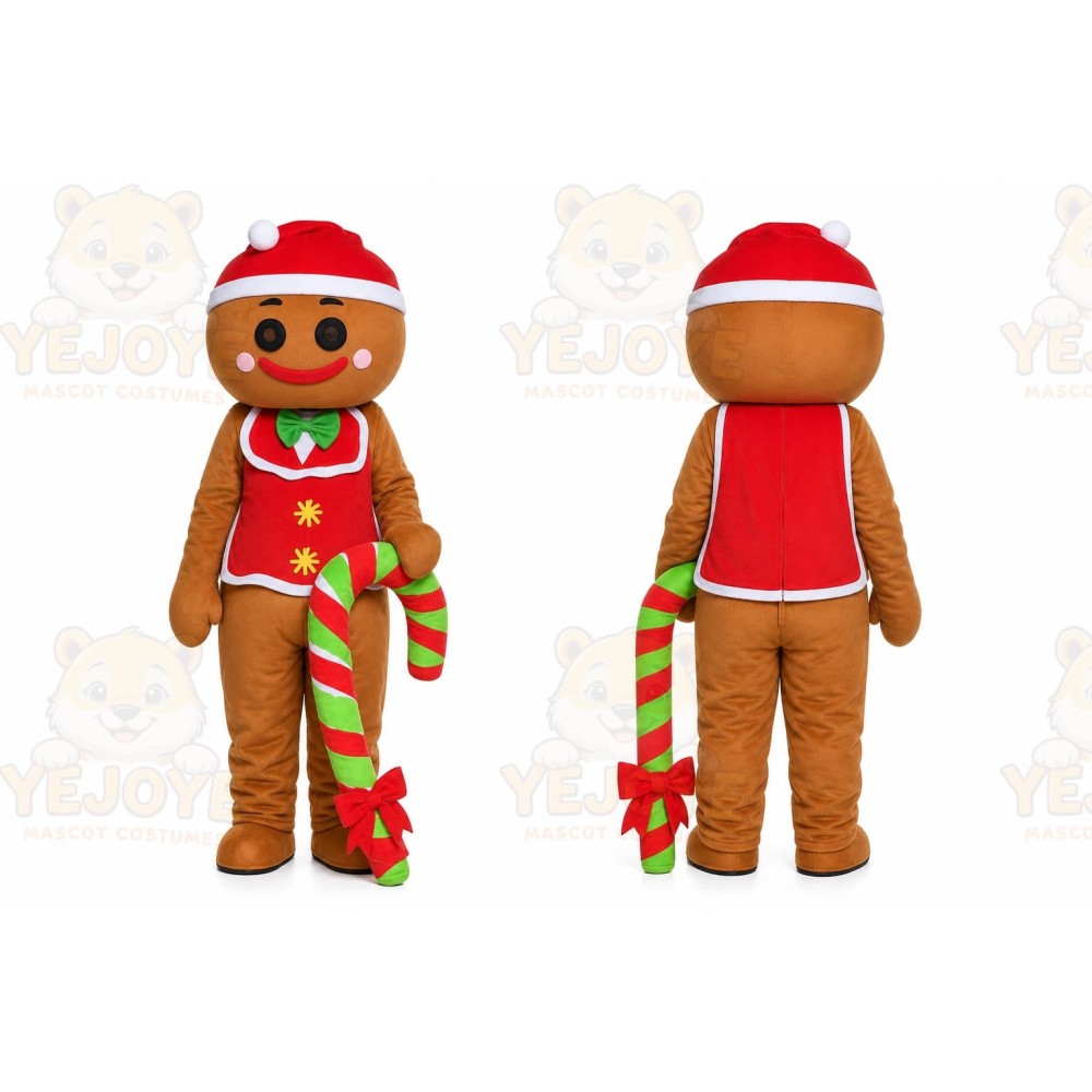 Gingerbread Man Mascot Costume for Adult