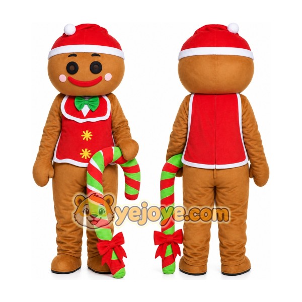 Gingerbread Man Mascot Costume for Adult