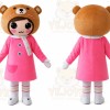 Girl Cartoon Mascot Costumes Carnival Festival