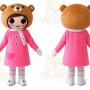 Girl Cartoon Mascot Costumes Carnival Festival