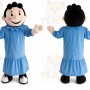 Girl Lucy Mascot Costume Cartoon Character
