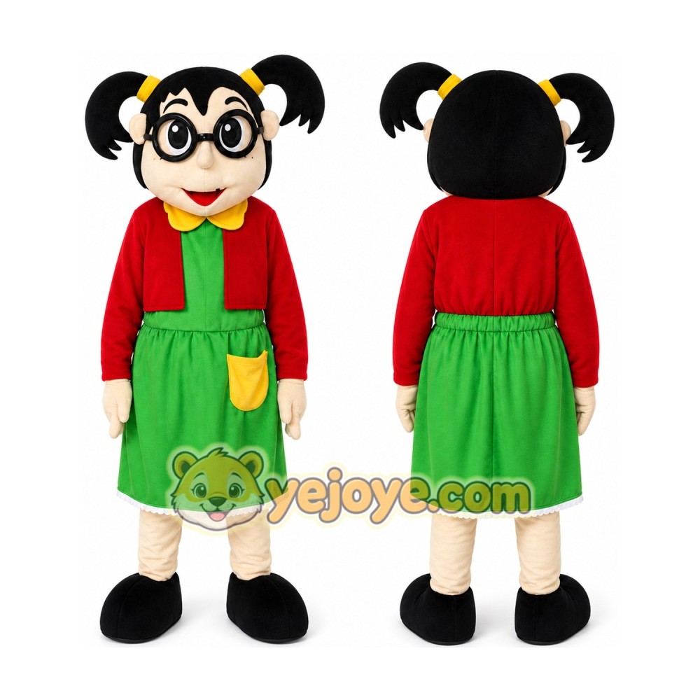 Girl Mascot Costume Cartoon Character Girl Mascot Costume Cartoon Character