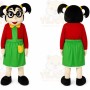Girl Mascot Costume Cartoon Character