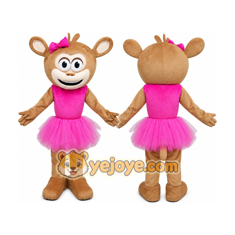 Girl Monkey Mascot Costume Girl Monkey Mascot Costume