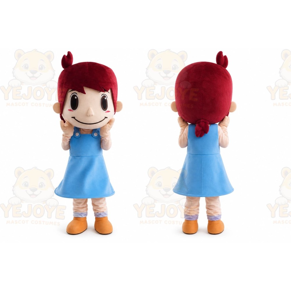 Girl Plush Cartoon Character Mascot Costume