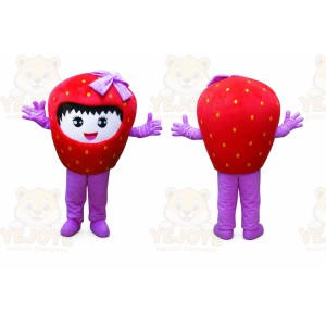 Girl Strawberry Fruit Mascot Costume