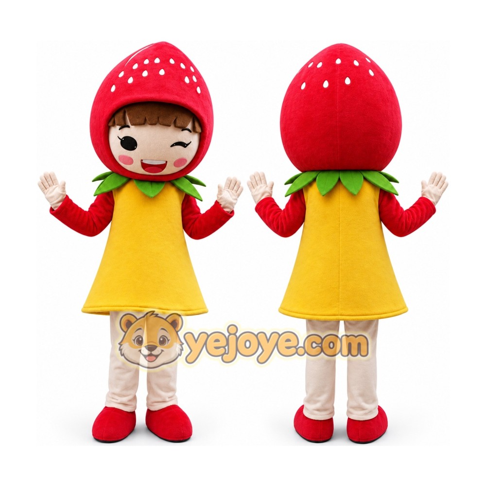 Girl Strawberry Mascot Costumes Girl Strawberry Mascot Costumes