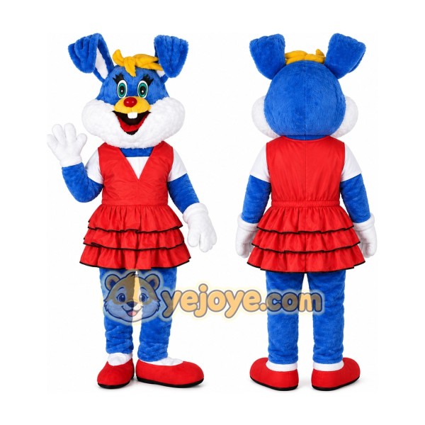Girly Bunny Rabbit Mascot Costume Cartoon Character
