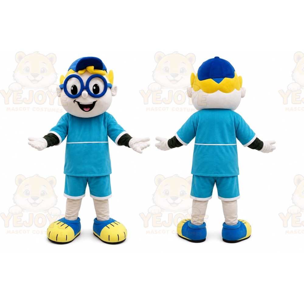 Glass Boy Mascot Costume
