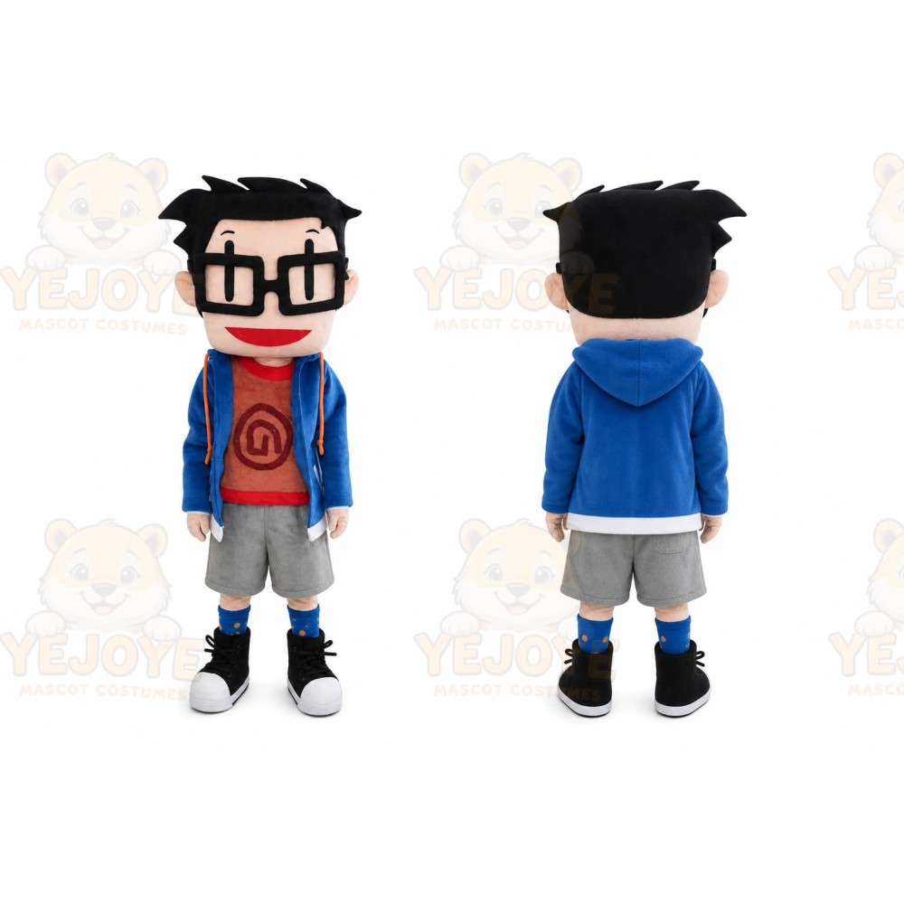 Glasses Boy Adult Character Cosplay Mascot Costume