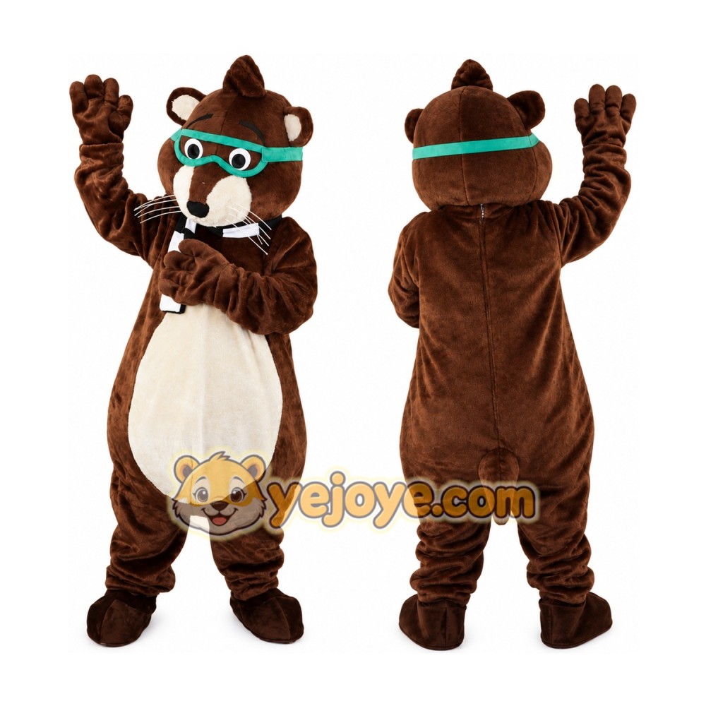 Glasses Mouse Raccoon Mascot Costume for Adult