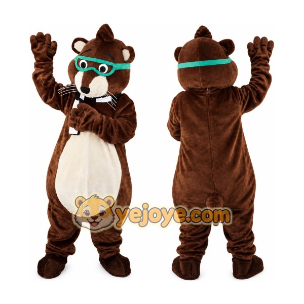 Glasses Mouse Raccoon Mascot Costume for Adult