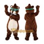 Glasses Mouse Raccoon Mascot Costume for Adult