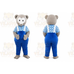 Gold And Silver Bear Mascot Costume