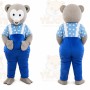 Gold And Silver Bear Mascot Costume