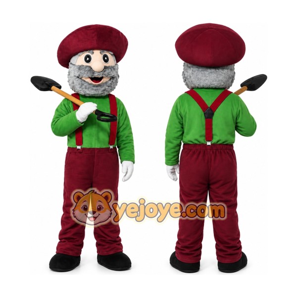 Gold Miner Vegas Cartoon Adult Mascot Costume