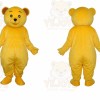 Golden Yellow Teddy Bear Mascot Costume Adult Cartoon