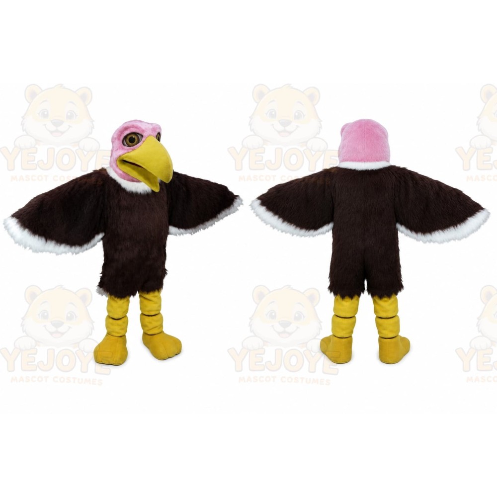 Good Quality Pink Head Vulture Mascot Costume Birds Mascot