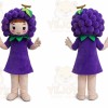 Grape Girl Mascot Costume Fruit Cartoon Character Costume