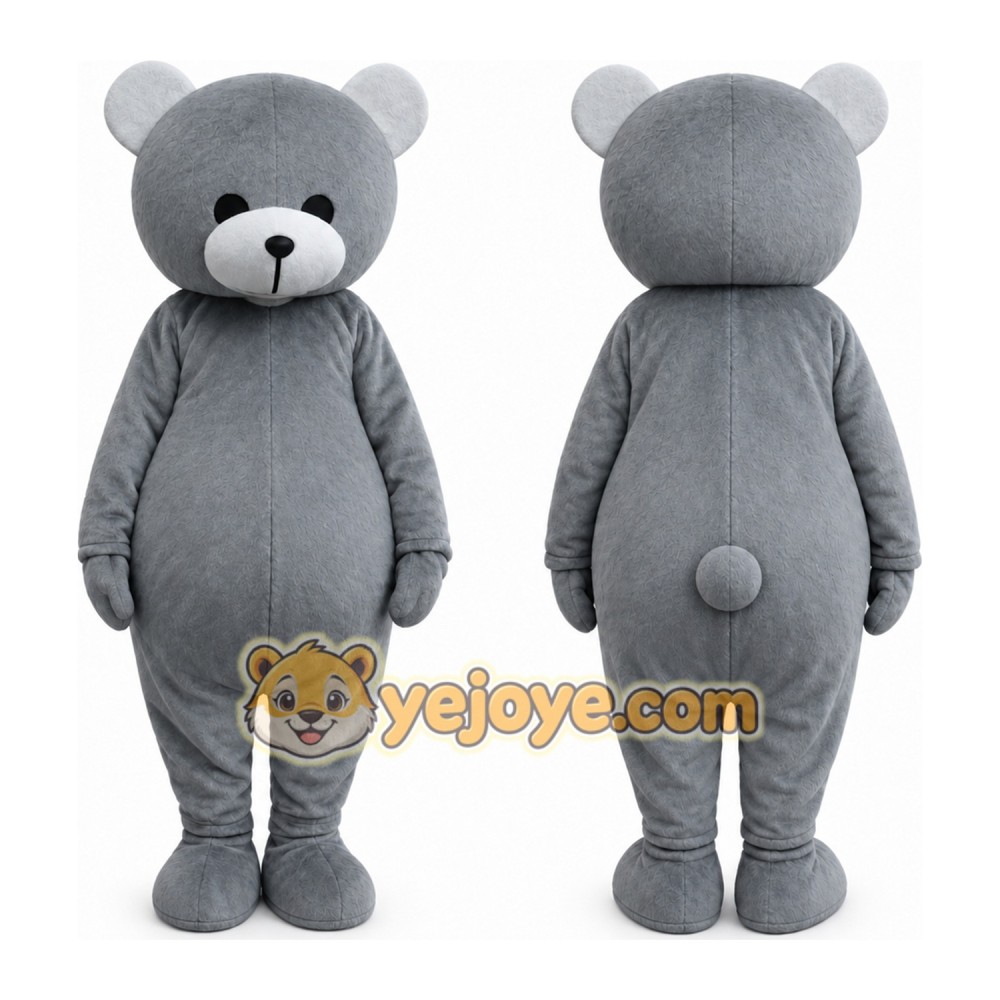 Gray Bear Mascot Costume Gray Bear Mascot Costume
