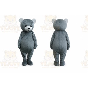 Gray Bear Mascot Costume