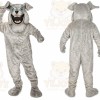 Gray Bulldog Mascot Costume