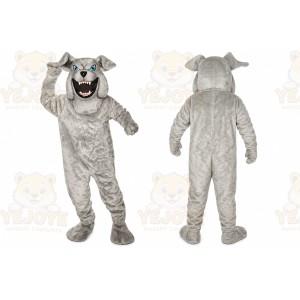 Gray Bulldog Mascot Costume