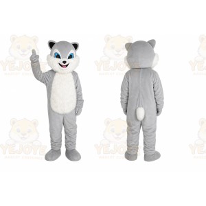 Gray Cat Cartoon Mascot Costume