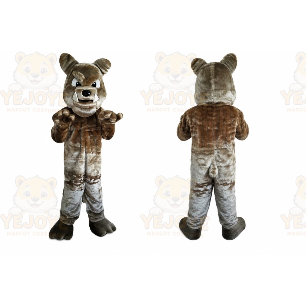 Gray Dog Mascot Costume