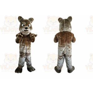 Gray Dog Mascot Costume