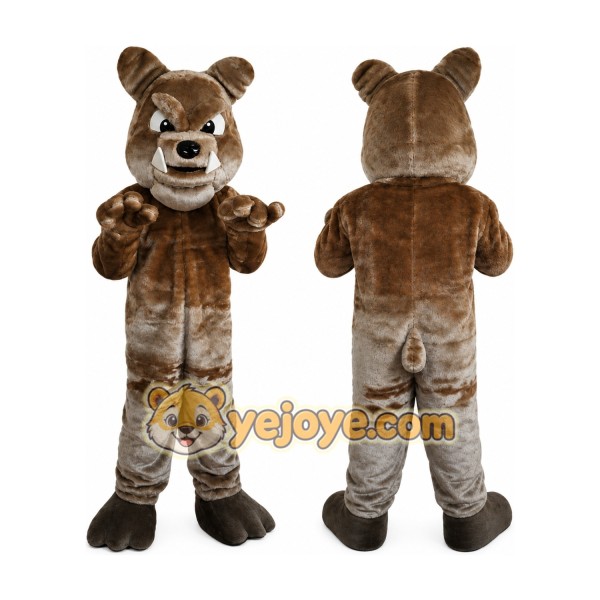 Gray Dog Mascot Costume