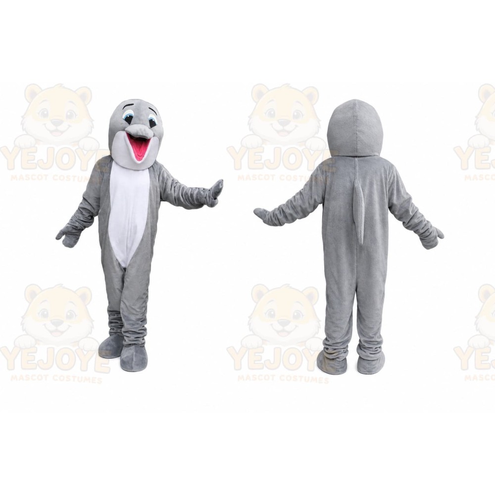 Gray Dolphin Mascot Costume