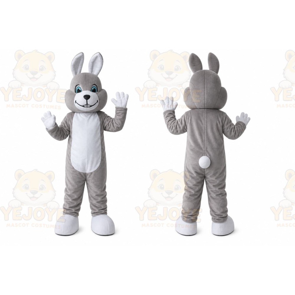 Gray Easter Bunny Rabbit Mascot Costume