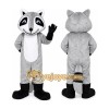 Gray Raccoon Mascot Costume Cartoon Character Outfit Suit