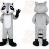 Gray Fox Mascot Costume Cartoon Character Outfit Suit