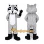 Gray Raccoon Mascot Costume Cartoon Character Outfit Suit