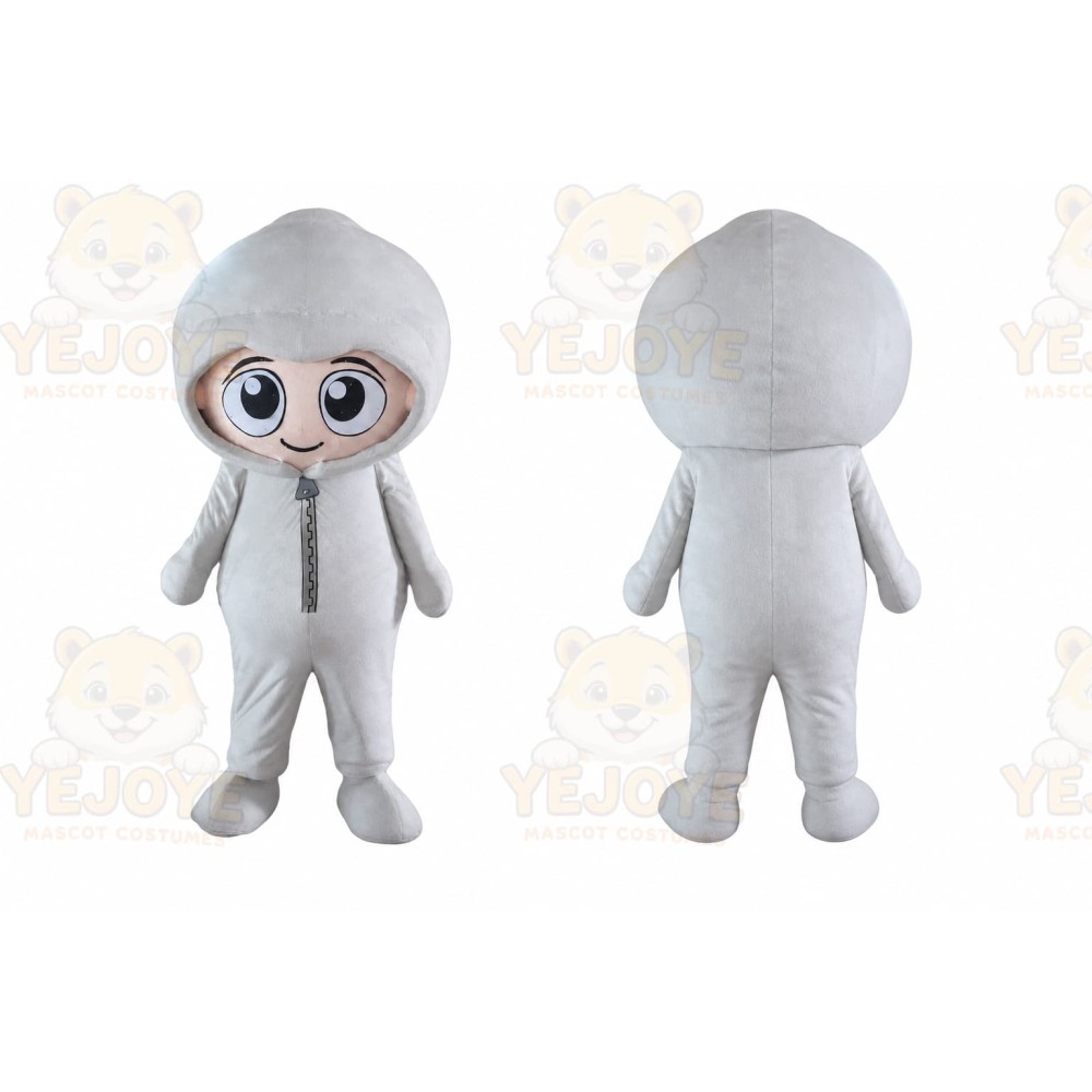 Gray Hat Boy Mascot Costume
