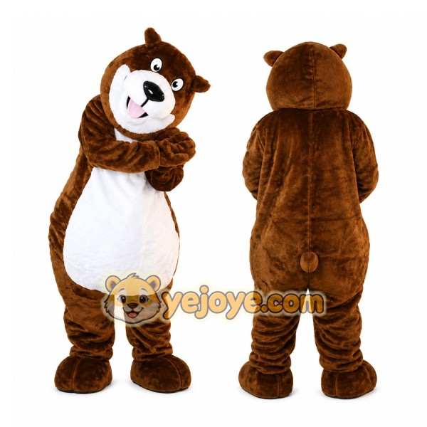 Happy Brown Bear Mascot Costume