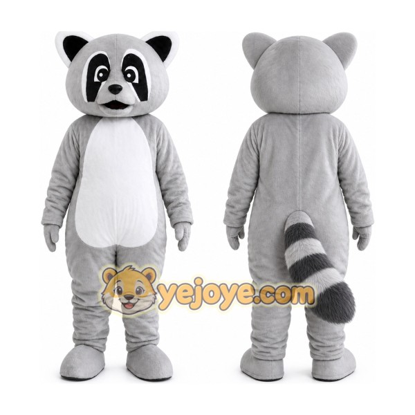 Gray Raccoon Sloths Mascot Costume