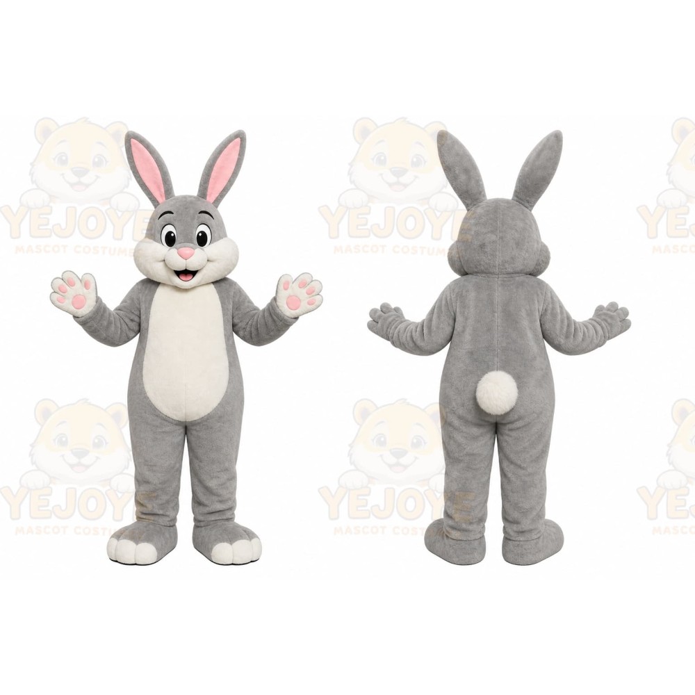 Gray Rabbit Mascot Costume