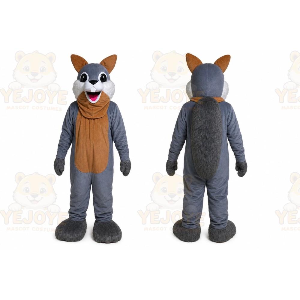 Gray Squirrel Mascot Costume
