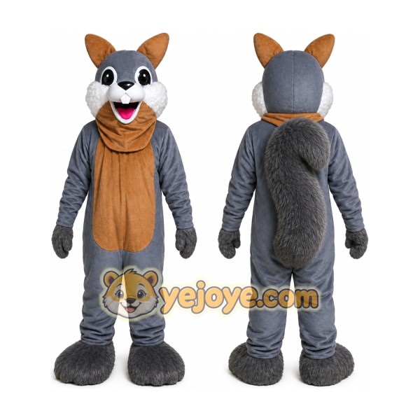 Gray Squirrel Mascot Costume