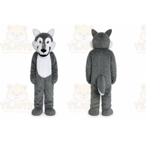 Gray Wolf Mascot Costume Cartoon
