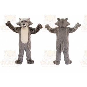 Gray Wolf Mascot Costume