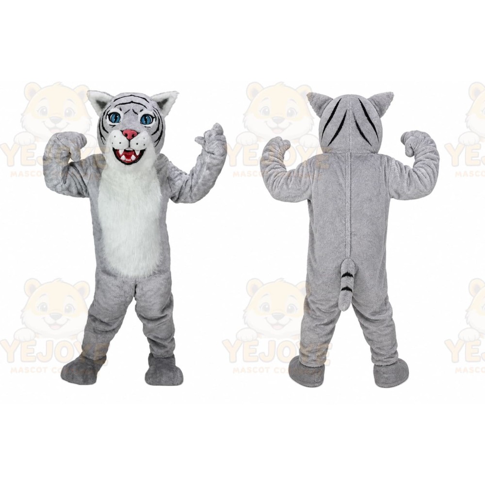 Gray Young Tiger Animal Cubs Tiger Mascot Costume