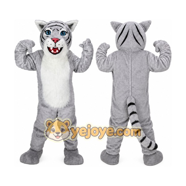 Gray Young Tiger Animal Cubs Tiger Mascot Costume